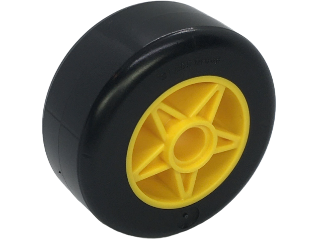 LEGO 6115pb02 - Wiel 30 x 15 met Pin Hole met Gegoten Zwart Hard Plastic Bandenpatroon