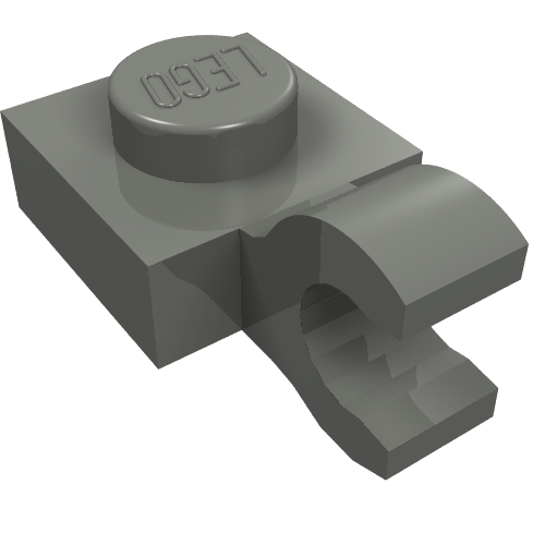 LEGO 61252 - Plate, Modified 1 x 1 with Open O Clip (Horizontal Grip)