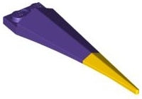 LEGO 61406pb01 - Aangepaste plaat 1 x 2 met Angular Extension en Molded Flexible Rubber Yellow Tip patroon