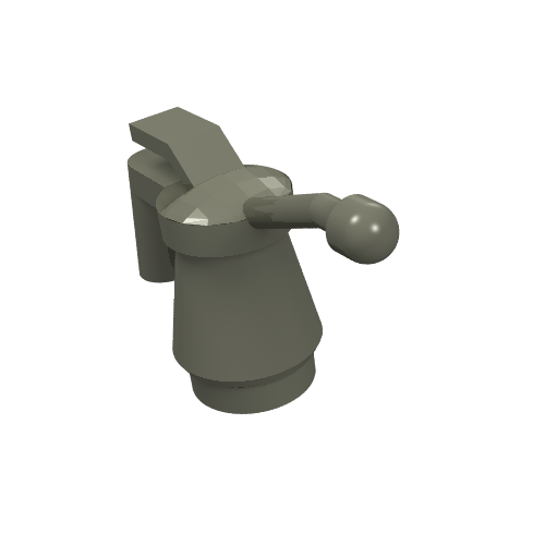 Dark gray LEGO 6246f Minifigure Utensil Tool Oil Can with a smooth handle.