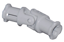 A single light gray LEGO Technic Universal Joint 3L (part 62520c01).
