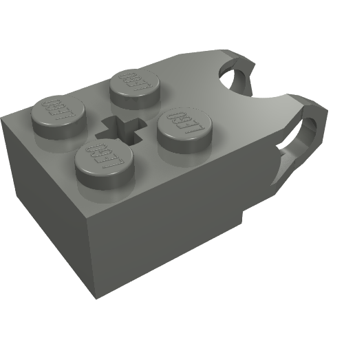 LEGO 62712 - Technic, Brick Modified 2 x 2 with Ball Socket and Axle Hole - Angled Forks with Flat Ends and Open Sides