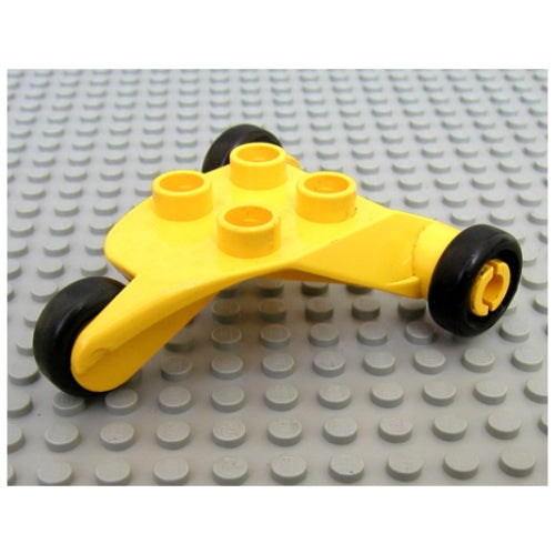 LEGO 6356c01 - Duplo vliegtuiglandingsgestel met 3 zwarte wielen