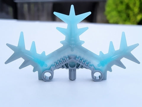 LEGO 64266pb01 - Bionicle Weapon Ice Shield Half with Marbled Trans-Light Blue Pattern