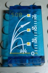 LEGO 2362apb08 - Paneel 1 x 2 x 3 - Solid Studs met '508' en Launch Command Display Patroon (Sticker) - Set 6452