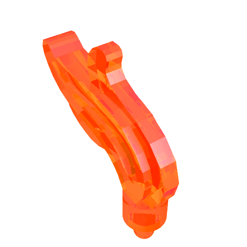 LEGO 64647 - Minifiguur, Drievoudige Pluimveer Compact / Vlam / Water met Small Pin