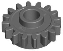 LEGO 6542b - Technic, Gear 16 Tooth with Clutch, Smooth