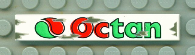 LEGO 6636px2 - Tegel 1 x 6 met 'Octan' Logo Patroon