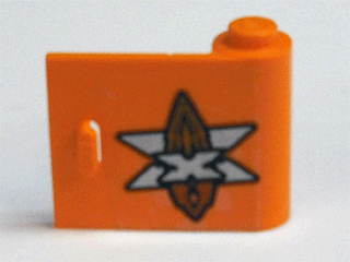 LEGO 3188pb06 - Door 1 x 3 x 2 Right with Silver Island Xtreme Stunts Logo Pattern (Sticker) - Set 6739