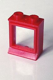 LEGO 7026bc01 - Window 1 x 2 x 2 with Extended Lip, with Glass, Hole in Top
