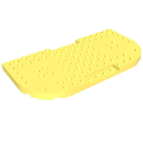 LEGO 74166 - Aangepaste steen 8 x 16 x 2/3 met 1 x 4 inkepingen en 2 afgeronde hoeken