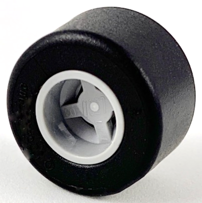 LEGO 74967c01 - Wiel 8mm D. x 9mm voor Slicks, Uitgespaard gat voor Wheels Holder Pin, Versterkte achterkant met zwarte band 14mm D. x 9mm Smooth Small Wide Slick (74967 / 30028)