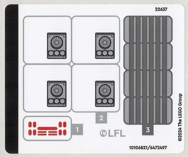LEGO 75387stk01 - Stickervel voor Set 75387 - (10106821/6472497)