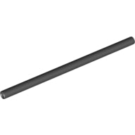 Dark gray LEGO Rigid Hose 3mm D. 7L (5.6cm), part 75c07, shown on a white background.