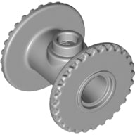 Gray LEGO 78333 String Reel 2 x 2 x 2 Drum with Stud, shown from an angled view.