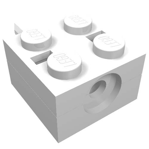 LEGO 792c01 - Arm Holder Brick 2 x 2 with 2 Rectangle Holes with Arm (792 / 794 / 795)