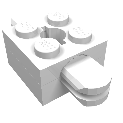 LEGO 792c03 - Arm Holder Brick 2 x 2 with Round Top Hole with Arms (792 / 793 / 795) (Homemaker Figure / Maxifigure Torso Assembly)