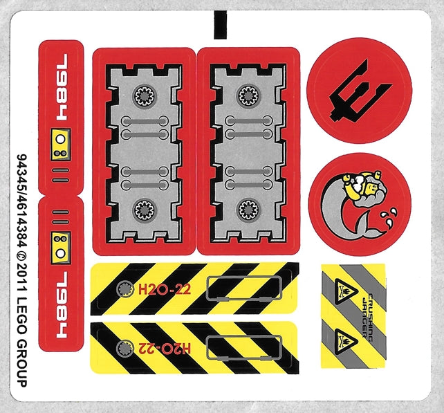 LEGO 7984stk01 - Stickervel voor Set 7984 - (94345/4614384)