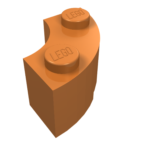 LEGO 85080 - Brick, Round Corner 2 x 2 Macaroni with Stud Notch and Reinforced Underside