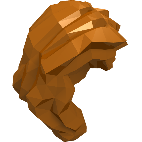 LEGO 85974 - Minifigure, Haar Vrouwelijk Middellang met Deel over Rechter Schouder