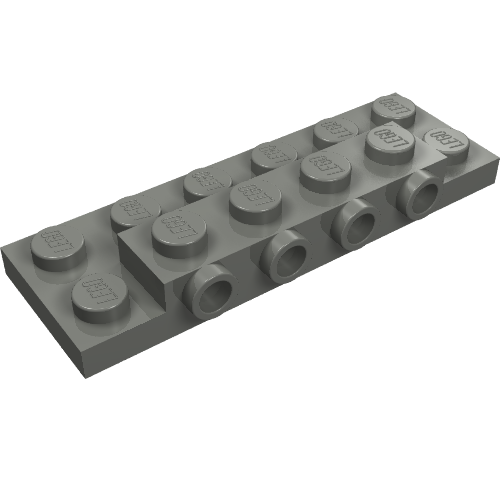 LEGO 87609 - Plate, Modified 2 x 6 x 2/3 with 4 Studs on Side
