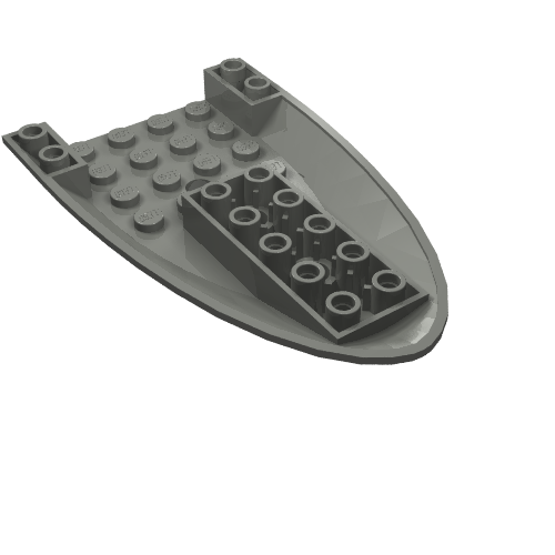 LEGO 87611 - Aircraft Fuselage Forward Bottom Curved 6 x 10 with 3 Holes