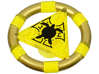 LEGO 87748pb02 - Ring with Center Triangle with Gold Bands and Turtle Pattern (Atlantis Treasure Key)