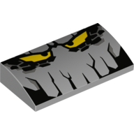 LEGO 88930pb072 - Helling, Gebogen 2 x 4 x 2/3 met Onderste Buizen met Rock Monster Ogen Patroon