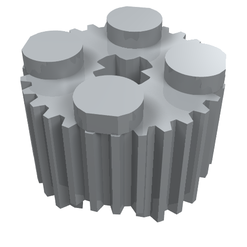 LEGO 92947 - Brick, Round 2 x 2 with Axle Hole and Grille / Fluted Profile