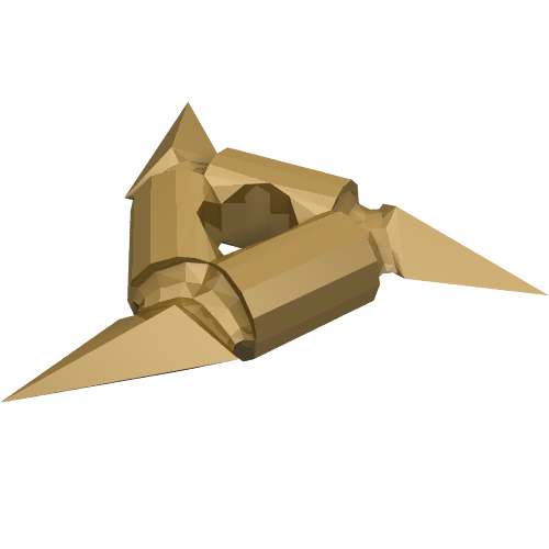 LEGO 93058 - Minifiguur, Wapen Shuriken Throwing Star met Smooth Grips