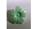 Light green LEGO flower hair decoration (93080h) with five serrated petals and a central pin.
