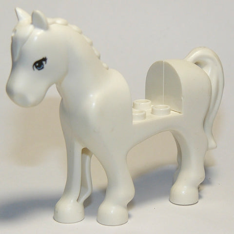 LEGO 93083c01pb02 - Horse, Friends Style with 2 x 2 Cutout with Bright Light Blue Eyes and 3 Black Eyelashes Pattern
