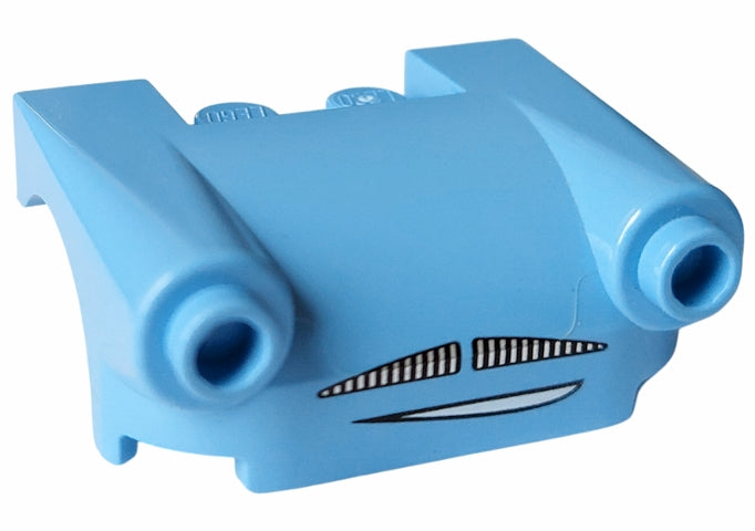 LEGO 93597pb002 - Voertuig spatbord 3 x 4 met koplampen, snor grille en glimlach patroon