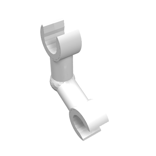 LEGO 93609 - Armskelet, gebogen met clips (horizontale grip)