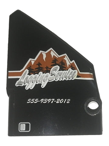 LEGO 64680pb015 - Technic, Panel Fairing #14 Large Short Smooth, Side B with 'Logging Service' and '555-9397-2012' Pattern (Sticker) - Set 9397