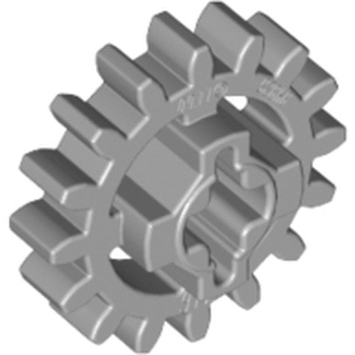 LEGO 94925 - Light Bluish Gray Technic, Gear 16 Tooth - Axle Hole with Closed Sides
