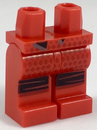 LEGO 970c00pb0794 - Heupen en benen met donkere diamanten, zwarte kniebanden patroon