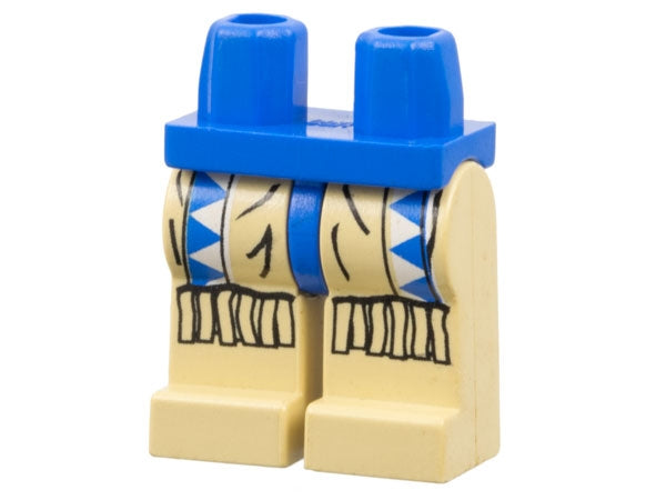 LEGO 970c02pb02 - Hips and Tan Legs with Western Indians  and White Triangles, Fringe Pattern