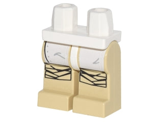 LEGO 970c02pb03 Hips and Tan Legs with SW Leggings, Puttees Thick Wrap Pattern.