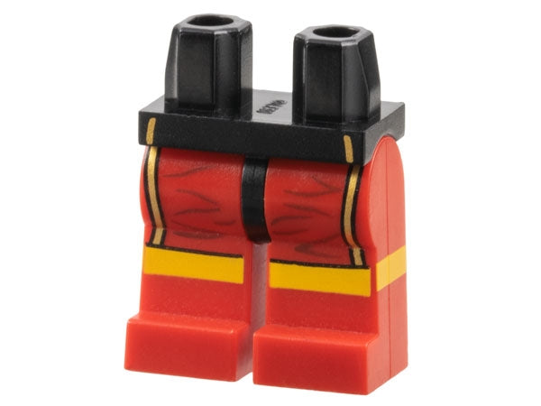 LEGO 970c05pb03 - Hips and Red Legs with Boxing Trunks with Gold Piping Pattern