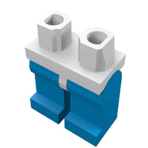 LEGO 970c07 - Hips and Blue Legs