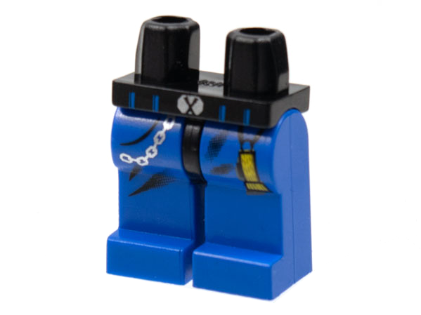 LEGO 970c07pb03 - Heupen en blauwe benen met zaklamp en kettingpatroon