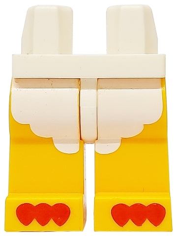 LEGO 970c110pb01 - Fel lichtoranje poten met veren en rode klauwen patroon