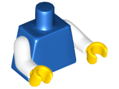 LEGO 973c001 - Romp Effen / Witte Armen / Gele Handen