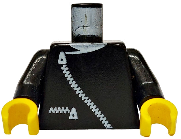 LEGO 973p0ac02 - Torso jas met witte ritsen en nekpatroon / Armen / Gele handen