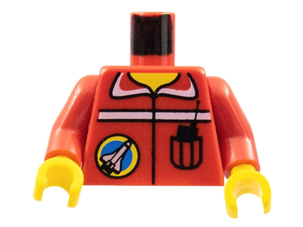 LEGO 973pb0059c01 - Torso Space Port Logo en Radio in Zakpatroon / Armen / Gele Handen