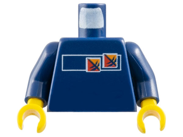 LEGO 973pb0275c01 - Torso Gravity Games met rode en oranje logo's / Armen / Gele handen