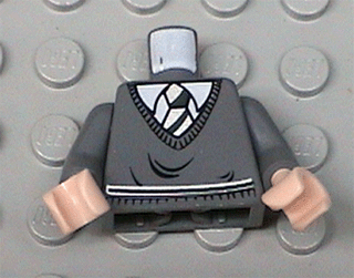 LEGO 973pb0319c01 - Torso Harry Potter Sweater and Green Striped Tie Pattern /  Arms / Light Nougat Hands
