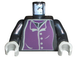 LEGO 973px148c01 - Torso Harry Potter Professor Snape 4 Gray Buttons Pattern /  Arms / Light Gray Hands