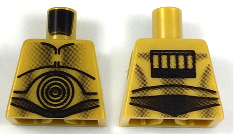 LEGO 973px160 - Torso SW C-3PO Patroon